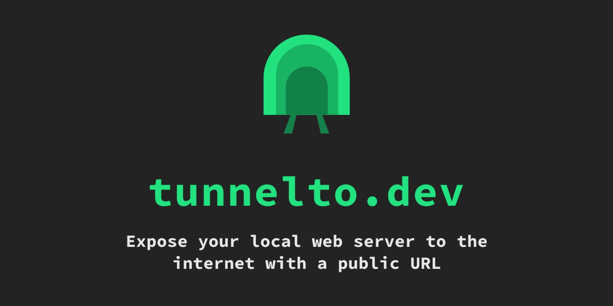 tunnelto.dev -- expose your local web server to the internet with a public URL